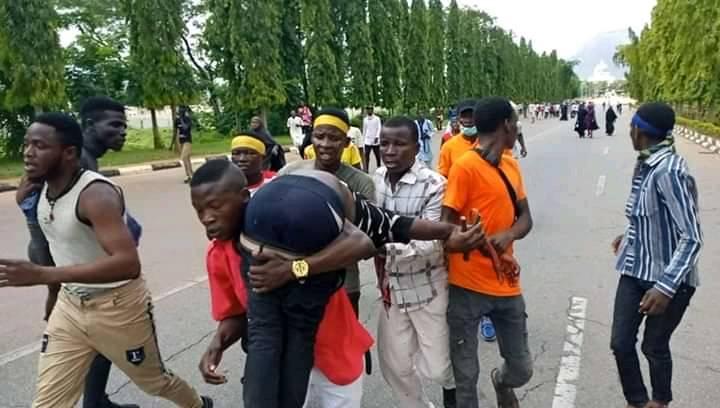  police attacked free zakzaky protest in abuja on Tuesday 9th july 2019